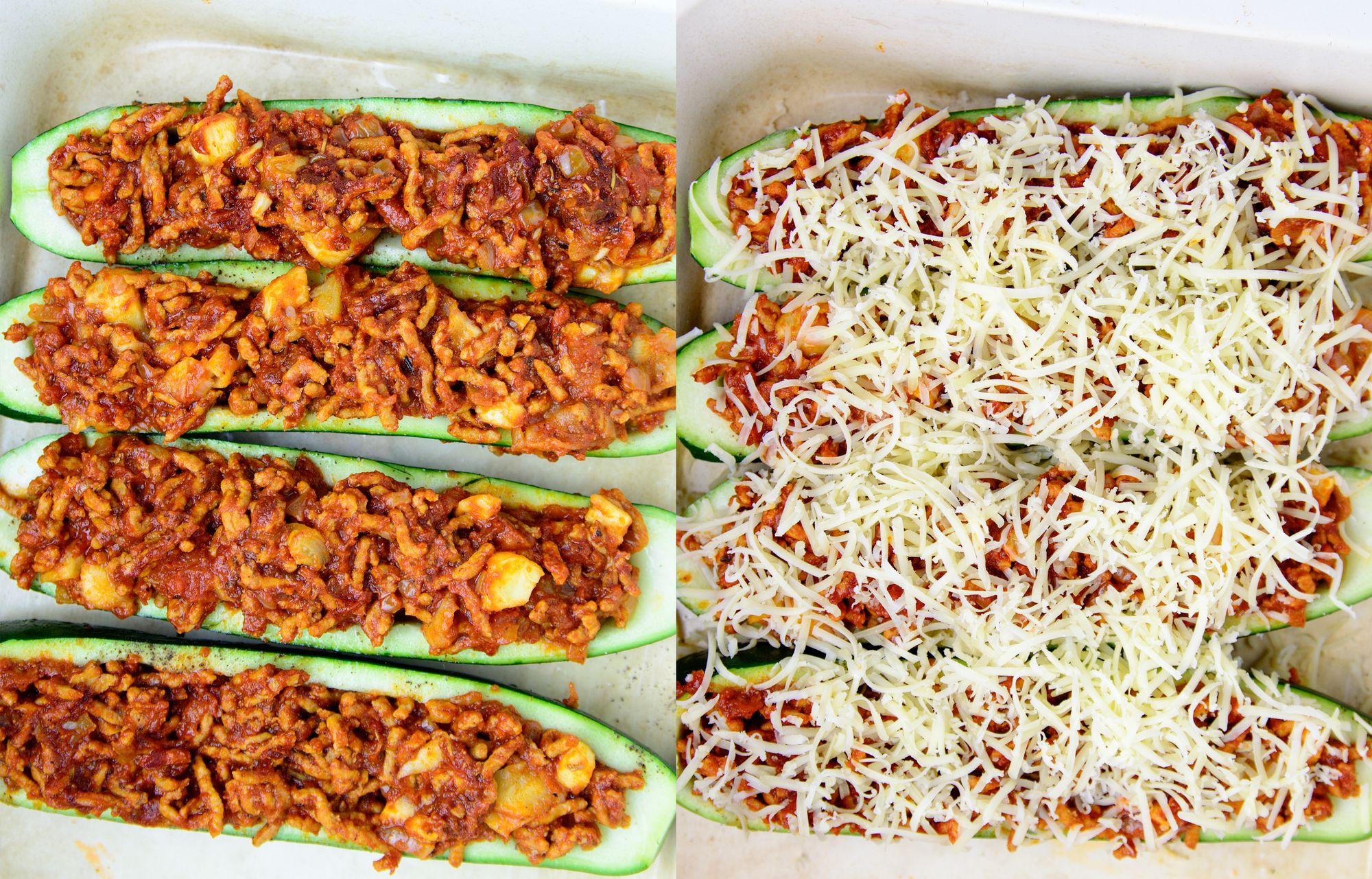 Italian Stuffed Zucchini Boats