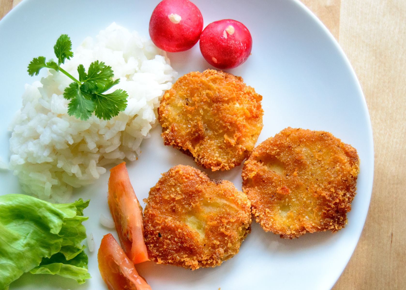 Breaded fried zucchini with cheese #vegetarian