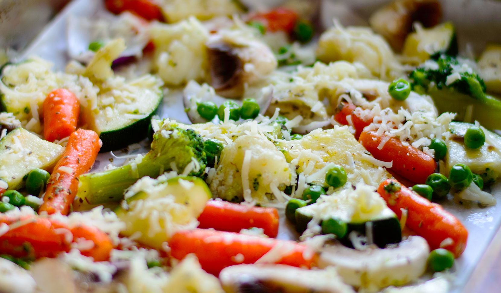 Roasted veggies with cheese