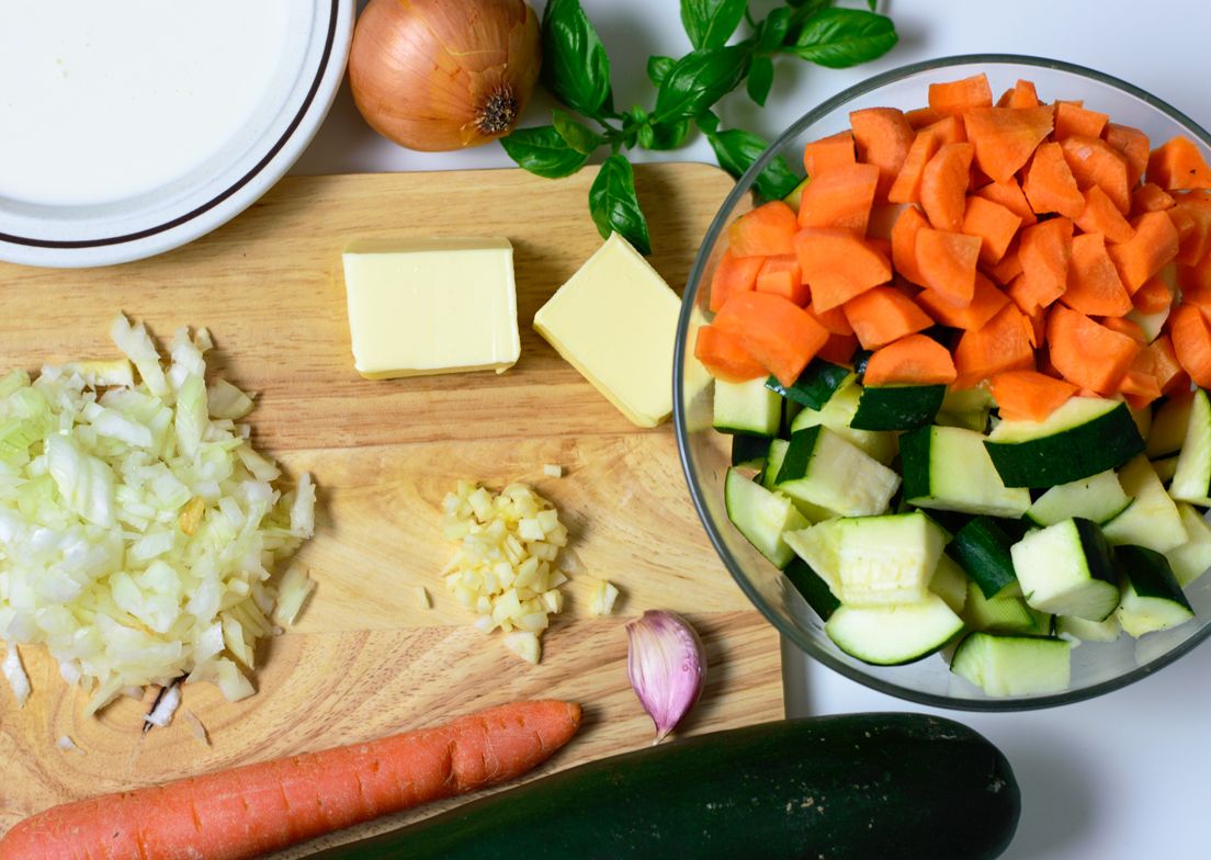 Zucchini and carrot soup