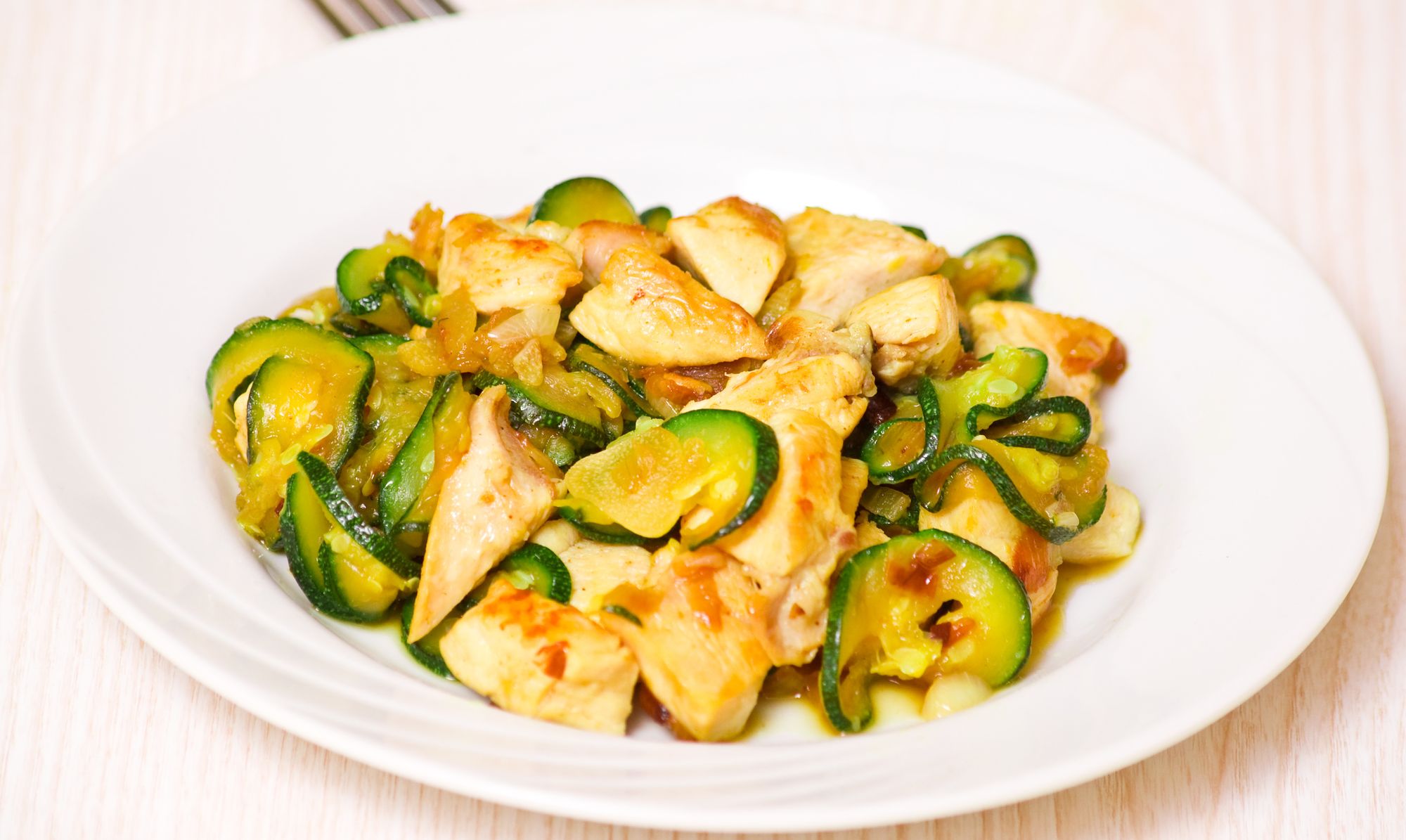 Chicken breast with zucchini and cream cheese