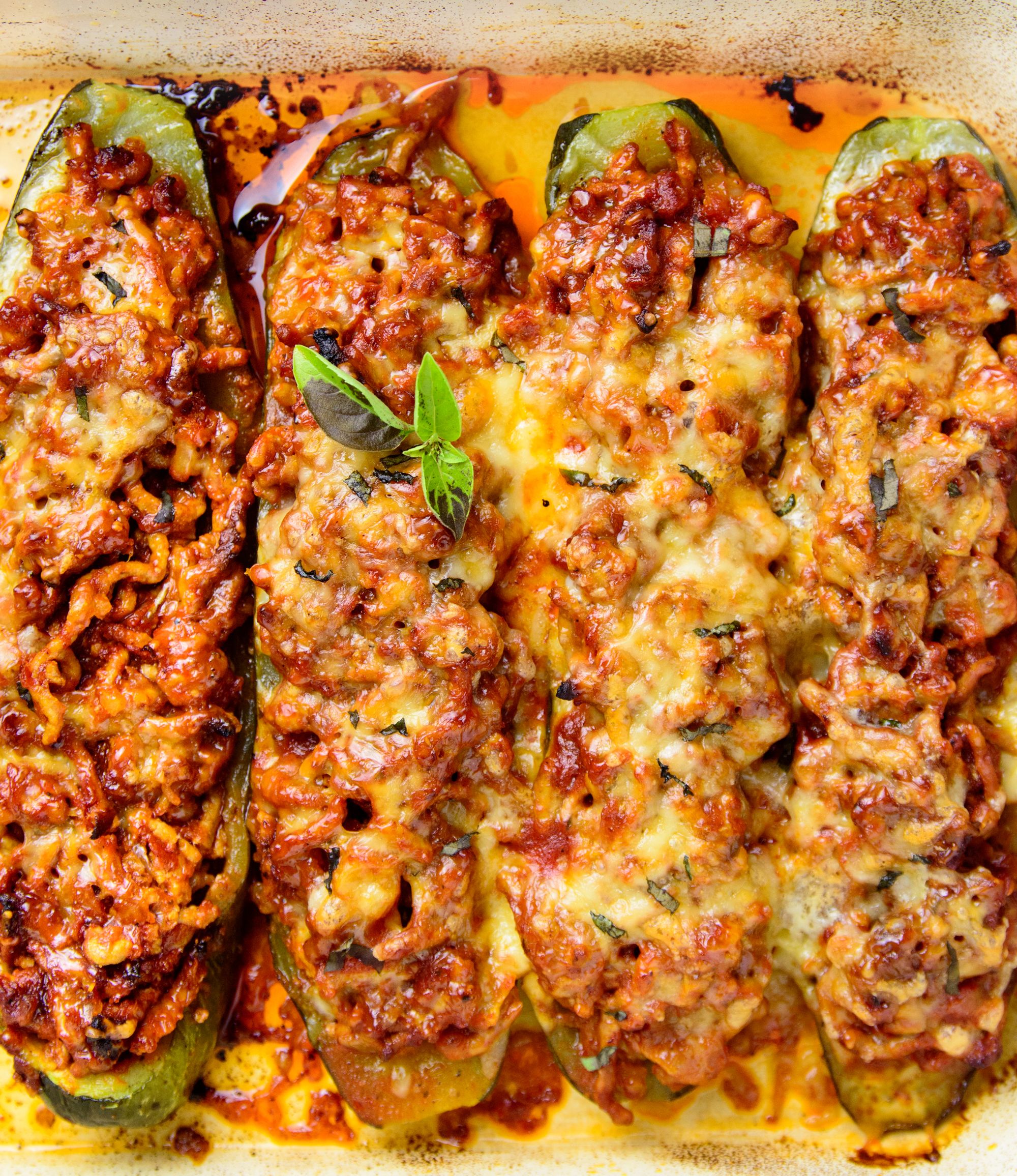 Italian Stuffed Zucchini Boats