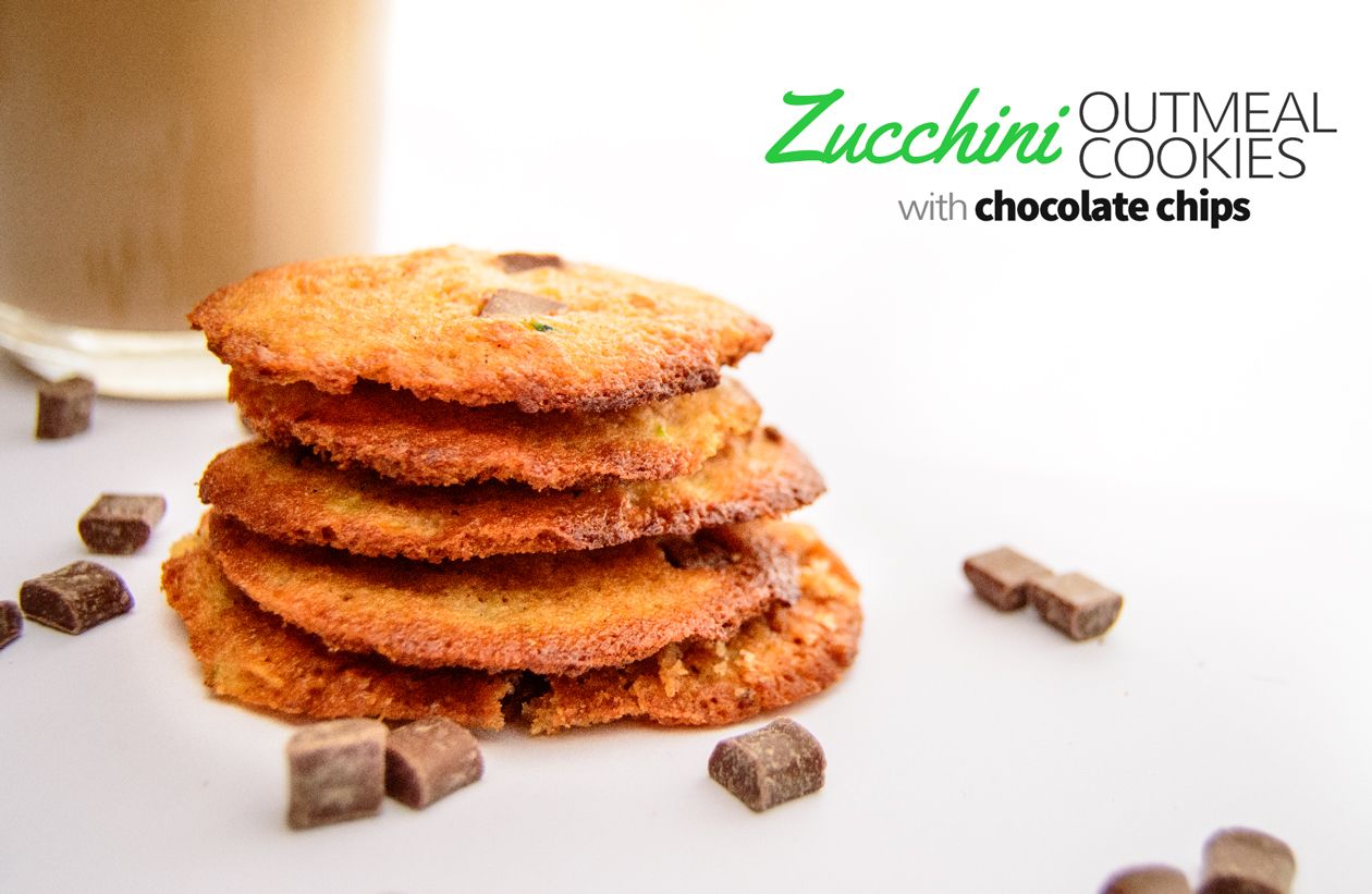 Zucchini oatmeal cookies with chocolate chips