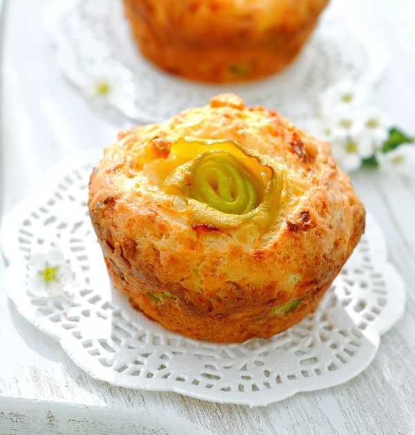 Zucchini muffins with cheese