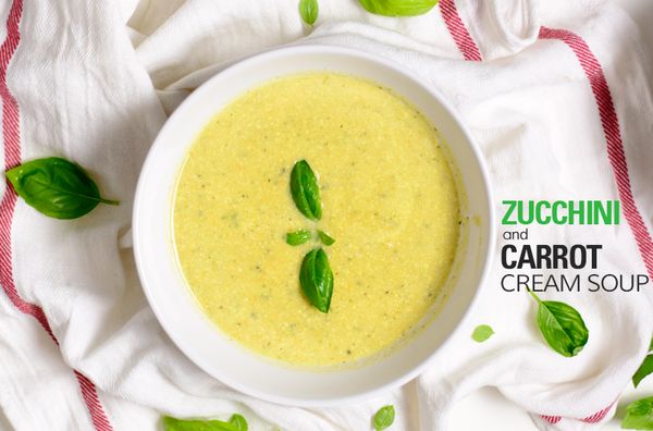 Creamy zucchini and carrot soup